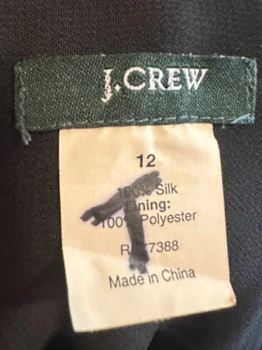 J. Crew Black Silk V-Neck Midi/Maxi Formal Dress - Size 12
